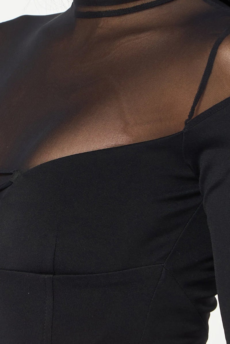 PINKO Women Solid Long Sleeve Back Zip Plain Top, Black - Image 5